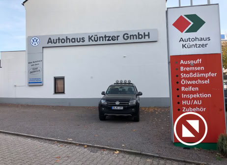 Einfahrt Autohaus Küntzer